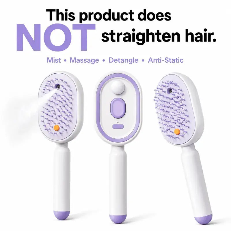 Electric Mist Scalp Comb – Self-Cleaning & Anti-Static Hair Brush