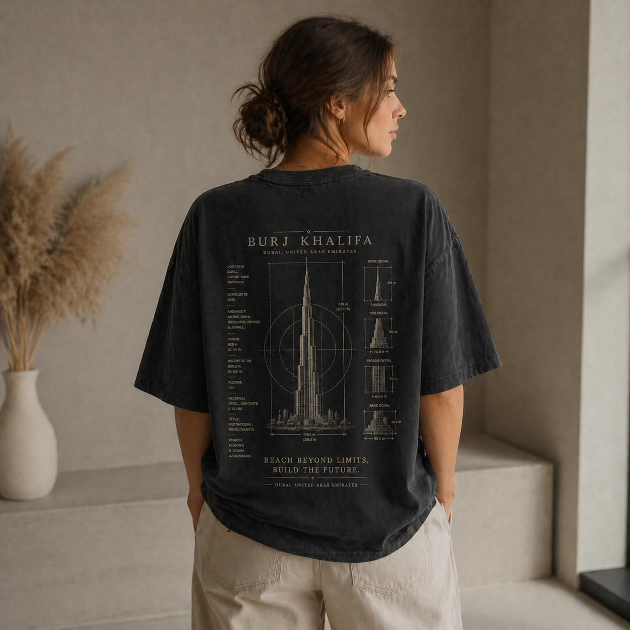 {{ product.title }} vintage blueprint t-shirt back print {{ shop.name }}