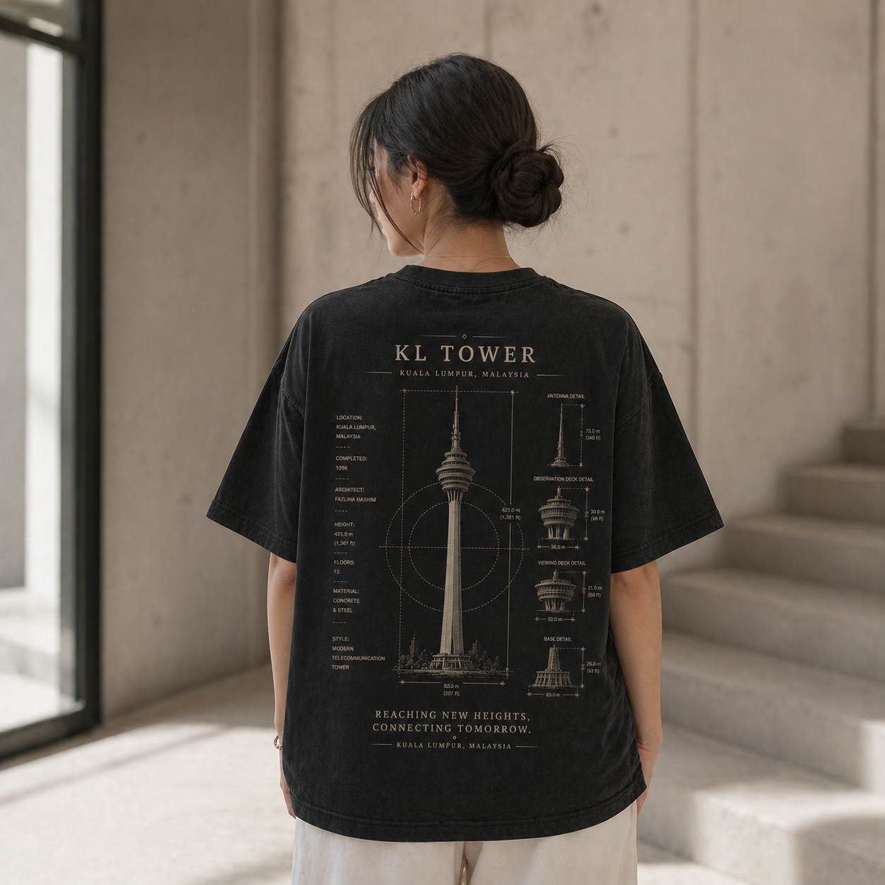 {{ product.title }} vintage blueprint t-shirt back print {{ shop.name }}